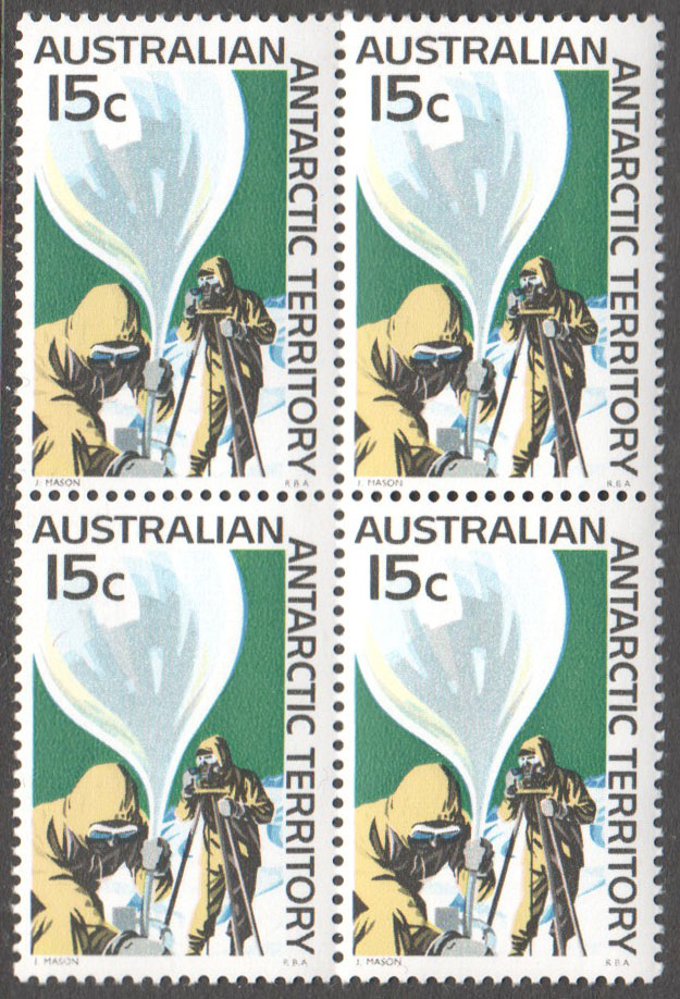 Australian Antarctic Territory Scott L14 Mint Block - Click Image to Close